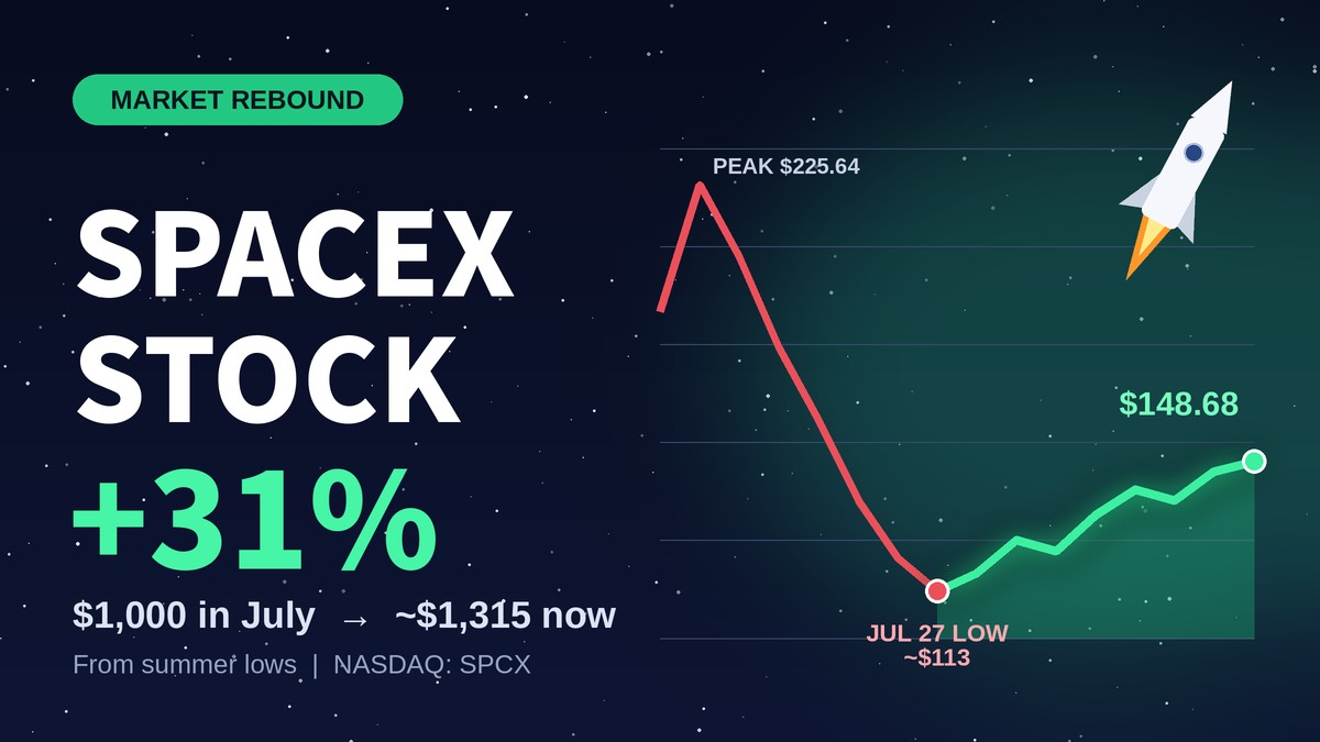 SpaceX Stock Rebounds 31% From Summer Lows as AI and Defense Deals Build