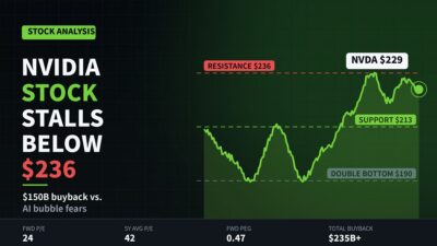 Nvidia Stock Stalls Below $236 Resistance Despite $150 Billion Buyback and AI Spending Boom